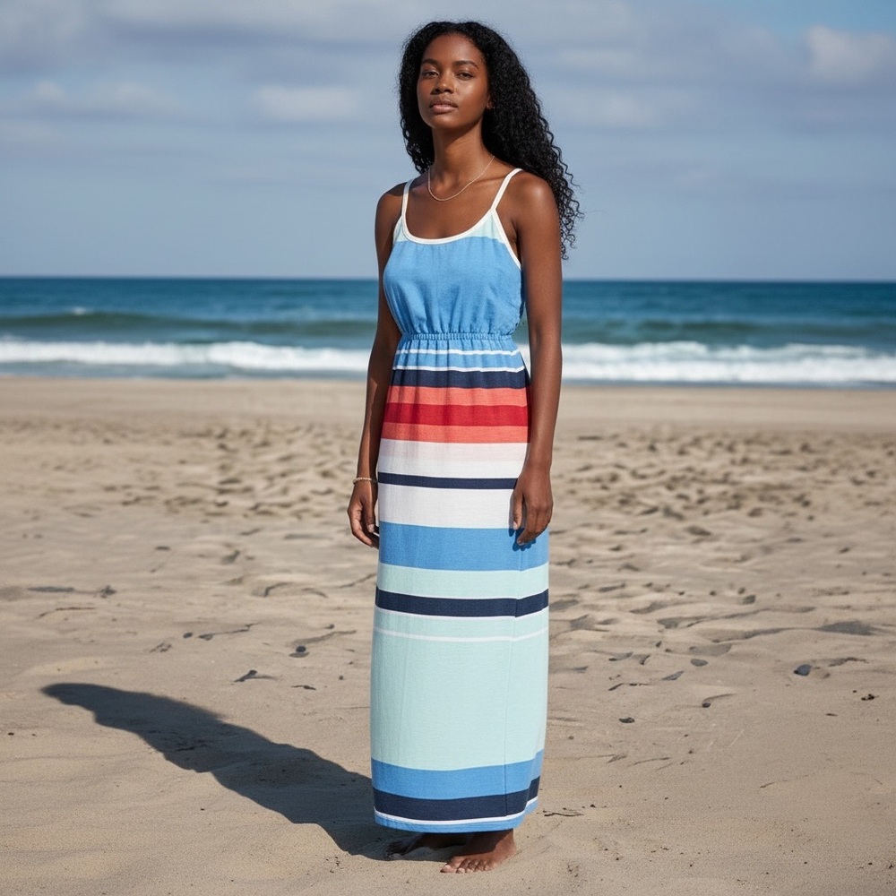 NAUTICA: Multicolored Maxi Tank Dress ⛵️